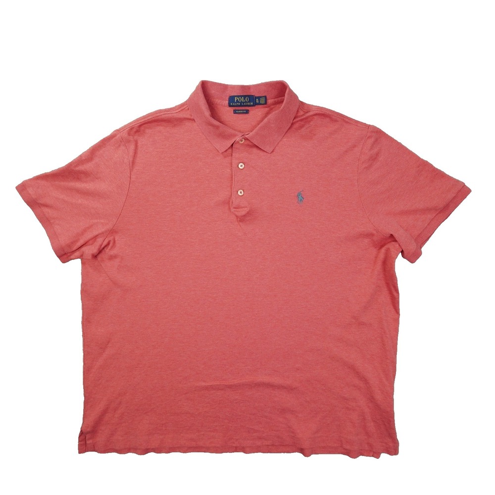 Polo Ralph‎ Lauren Men's Classic Fit Light Red Short Sleeve Polo Shirt size XL